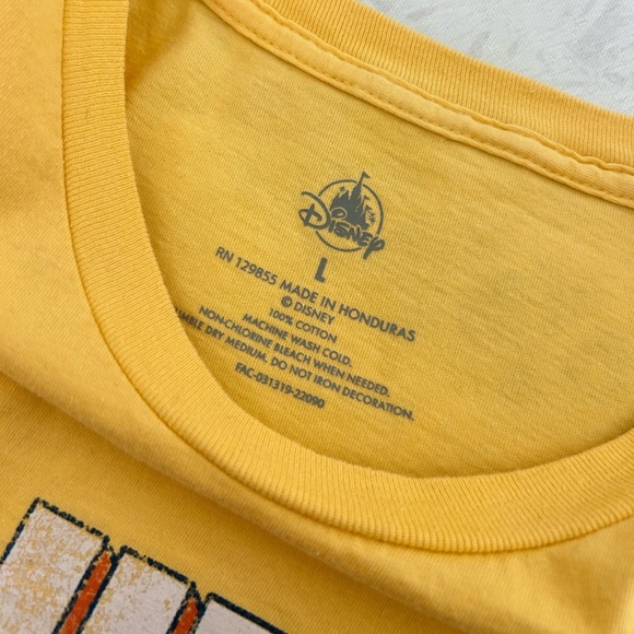 Disney Yellow Walt Disney World Tee size Large - Picture 3 of 5